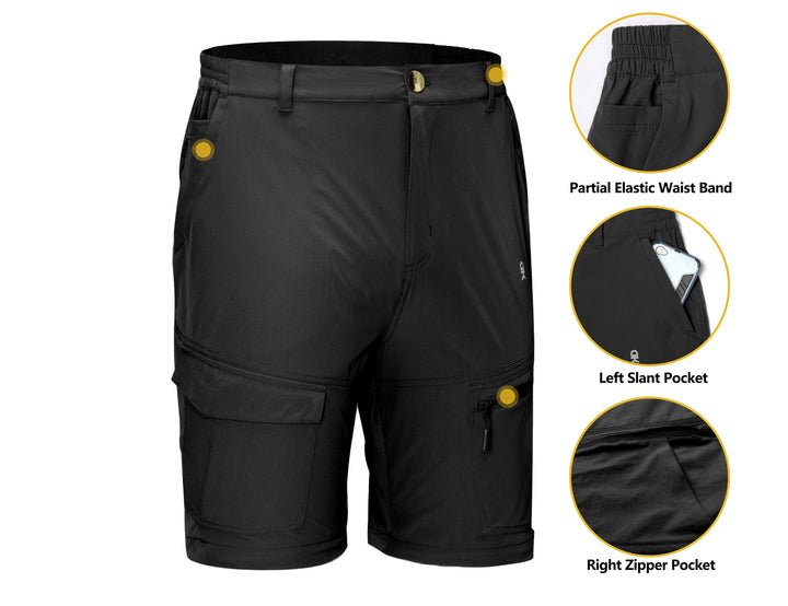 Men's Stretch UV Protection Convertible Hiking Pants YZF US-DK