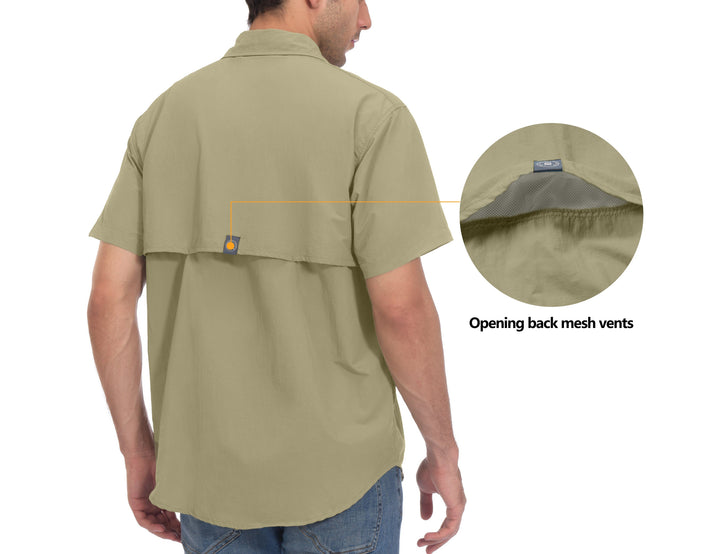 Men's UPF 50+ Short Sleeve Fishing Shirt YZF US-DK
