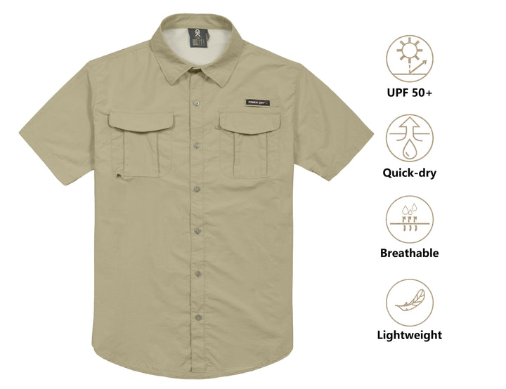 Men's UPF 50+ Short Sleeve Fishing Shirt YZF US-DK