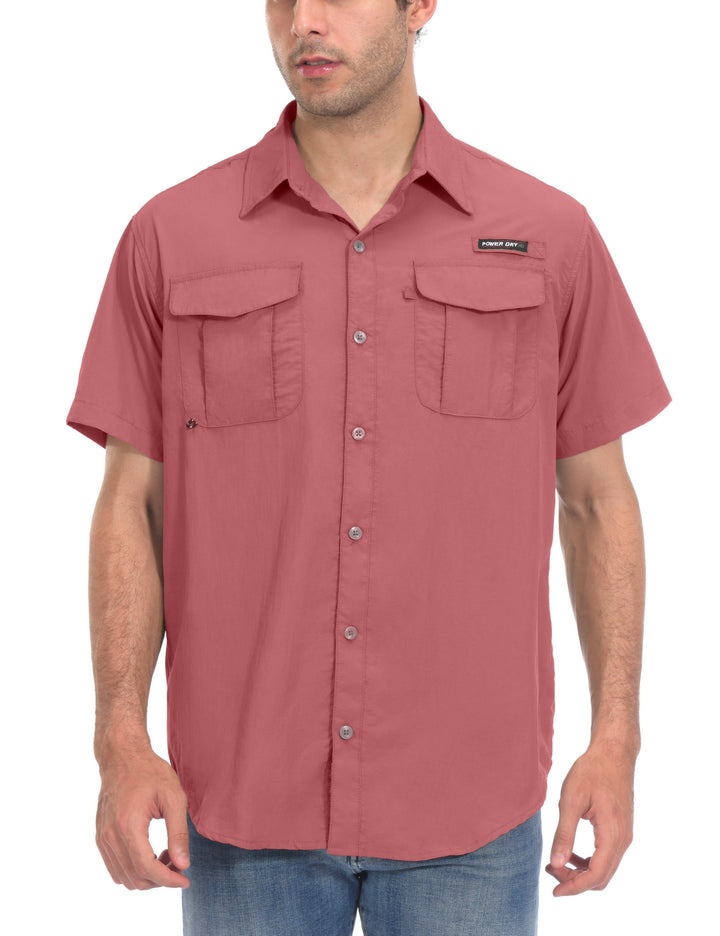 Men's UPF 50+ Short Sleeve Fishing Shirt YZF US-DK