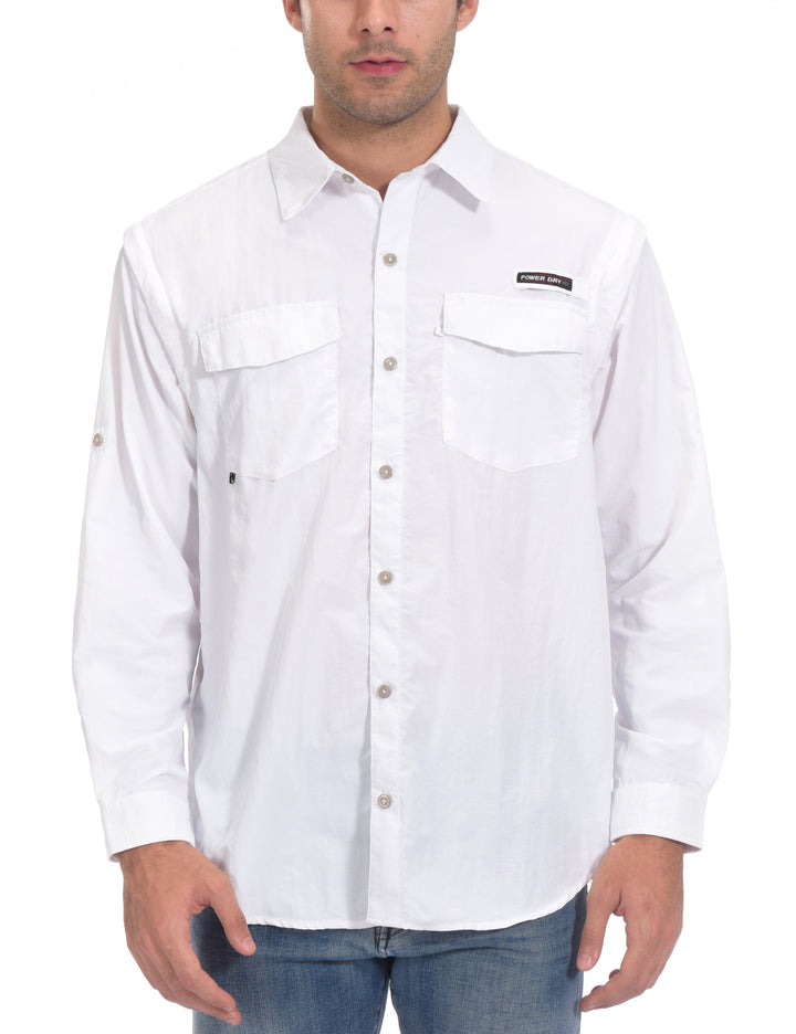 Men's UPF 50+ UV Protection Long Sleeve Fishing Shirt YZF US-DK