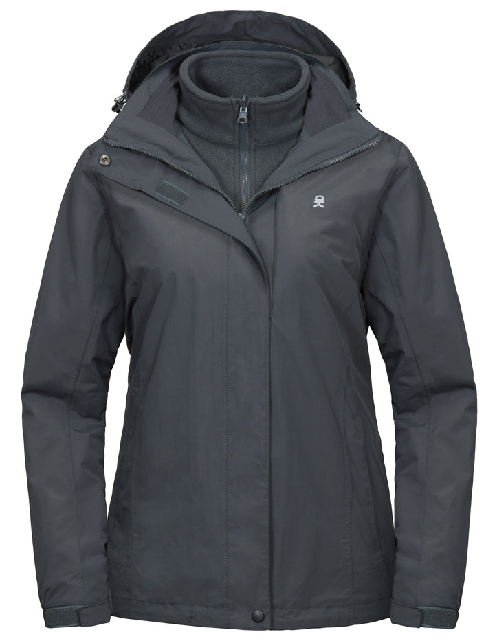 Women's 3 in 1 Winter Ski Warm Fleece Liner Jacket YZF US-DK