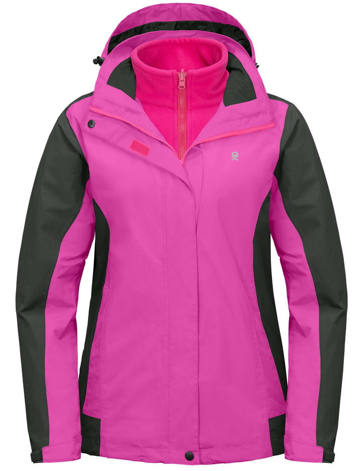 Women's 3 in 1 Winter Ski Warm Fleece Liner Jacket YZF US-DK