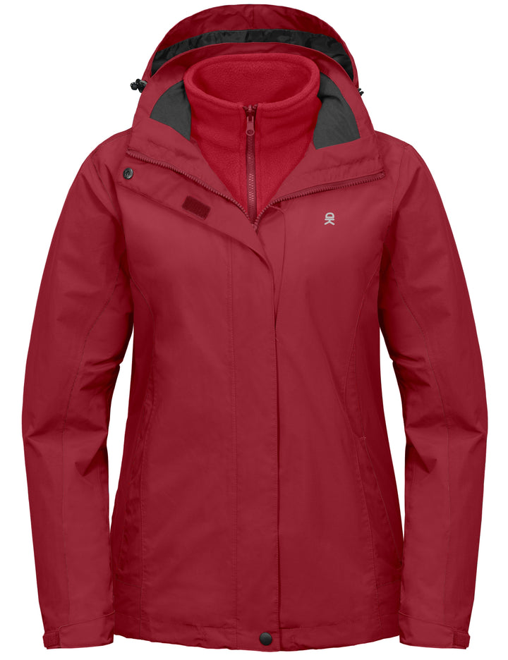 Women's 3 in 1 Winter Ski Warm Fleece Liner Jacket YZF US-DK