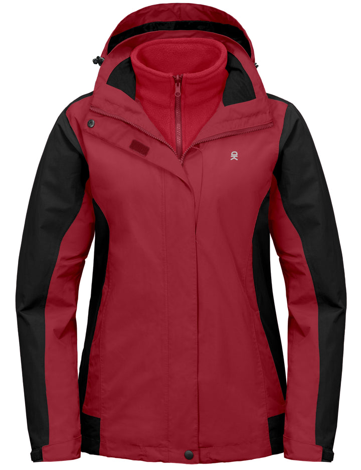 Women's 3 in 1 Winter Ski Warm Fleece Liner Jacket YZF US-DK