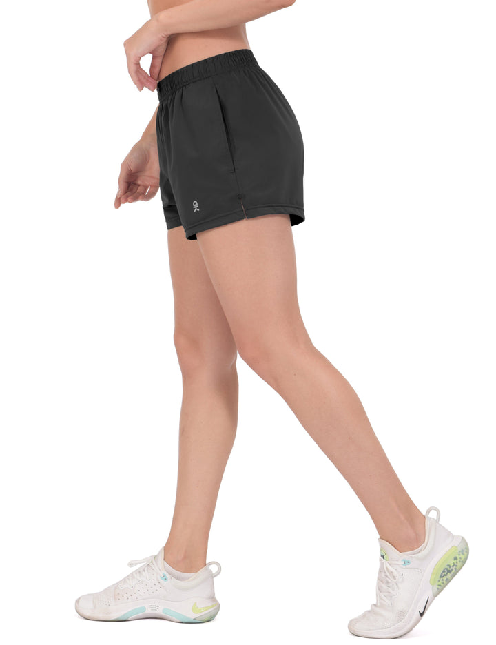 Women's 3 Inches Ultra Stretch Quick Dry 2 in 1 Running Shorts YZF US-DK