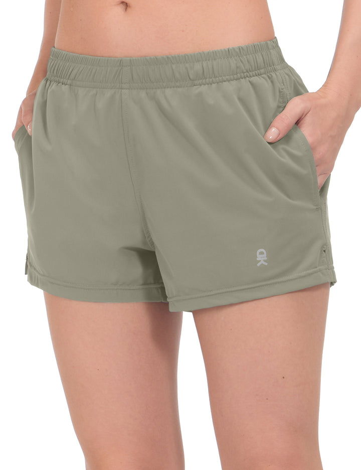Women's 3 Inches Ultra Stretch Quick Dry 2 in 1 Running Shorts YZF US-DK