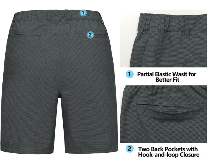 Women's 8 Inch Inseam Golf Travel Shorts YZF US-DK