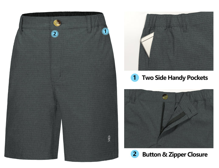Women's 8 Inch Inseam Golf Travel Shorts YZF US-DK