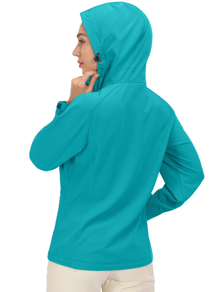 Women's Breathable Air-Holes Hooded Hiking Jackets YZF US-DK