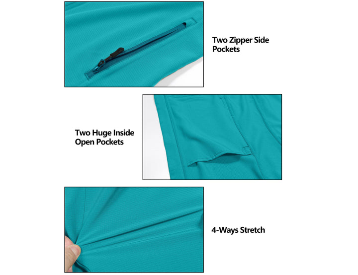 Women's Breathable Air-Holes Hooded Hiking Jackets YZF US-DK
