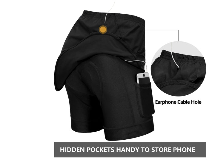 Women's Built-in 3D Padded Cycling Skorts YZF US-DS