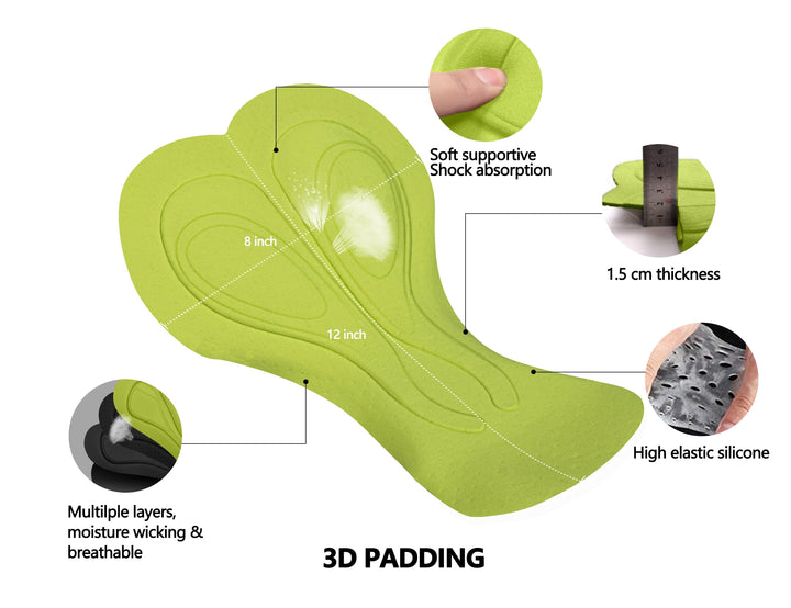 Women's Built-in 3D Padded Cycling Skorts YZF US-DS