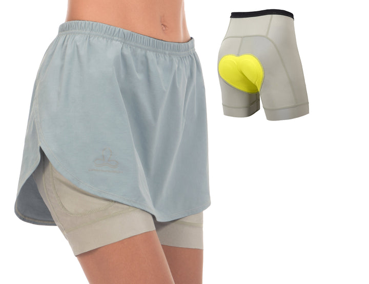 Women's Built-in 3D Padded Cycling Skorts YZF US-DS