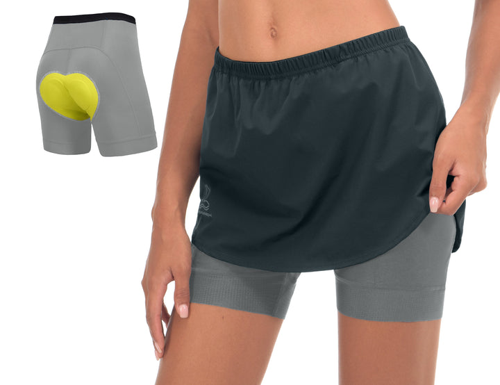 Women's Built-in 3D Padded Cycling Skorts YZF US-DS
