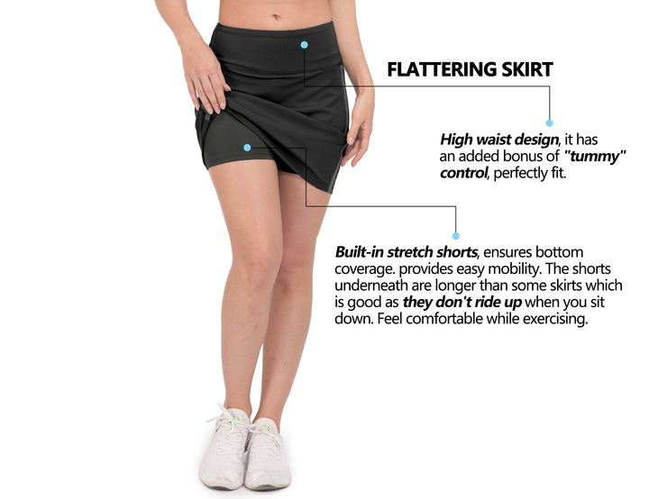 Women's High Waisted Golf Skort with Pockets MP US-DS