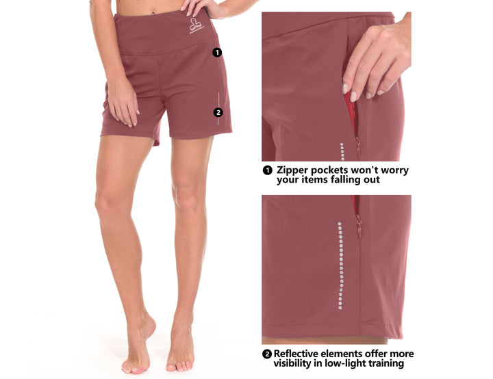 Women's High Waisted Yoga Running Shorts YZF US-DS