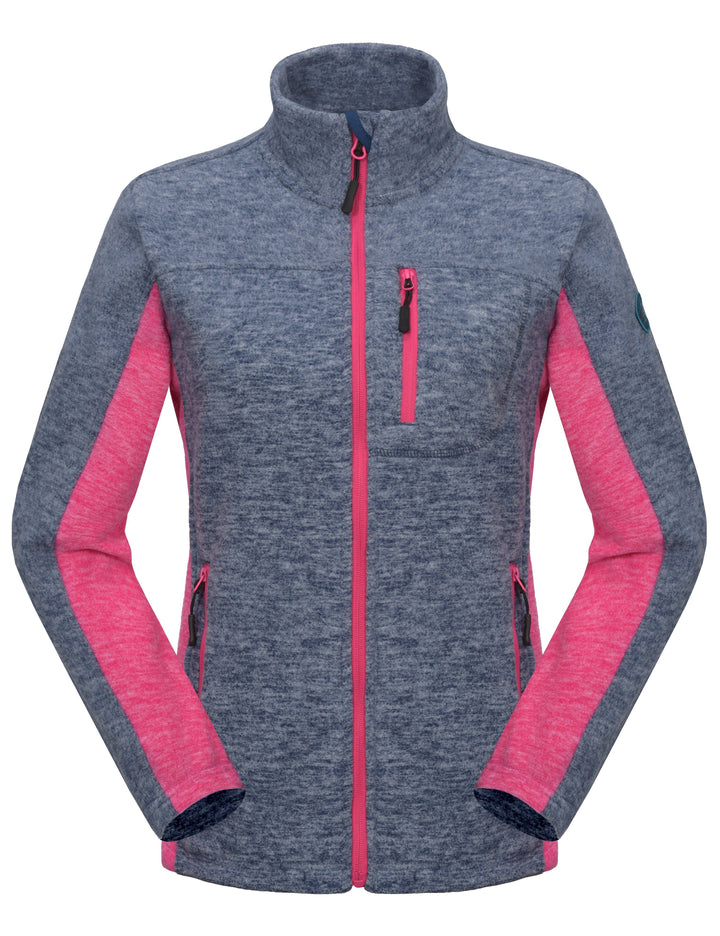 Women's Lightweight Recycled Polar Fleece Hiking Jacket YZF US-DK