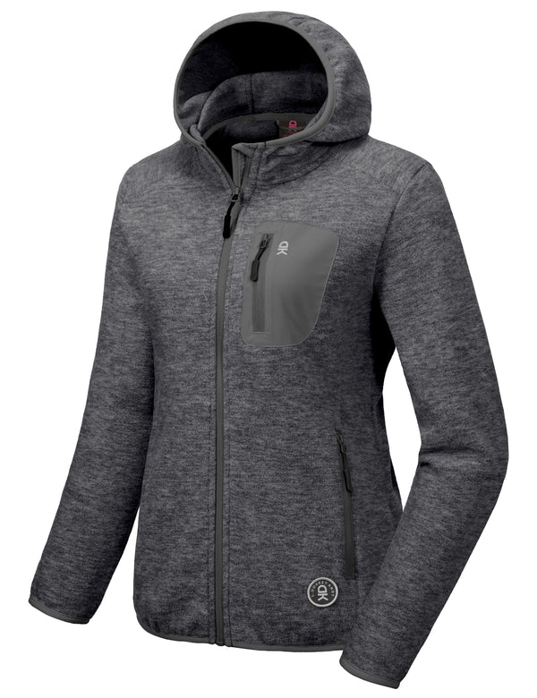 Women's Lightweight Warm Polar Fleece Running Hooded Jacket YZF US-DK