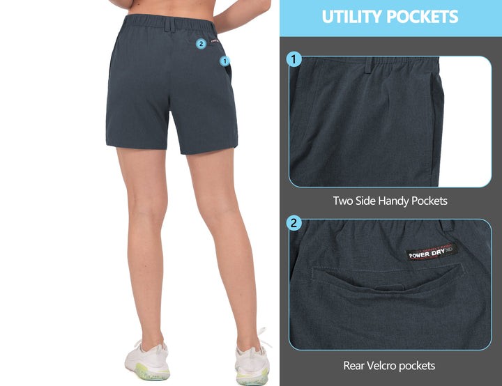 Women's Quick Dry Lightweight Stretch Bermuda Golf Shorts YZF US-DK