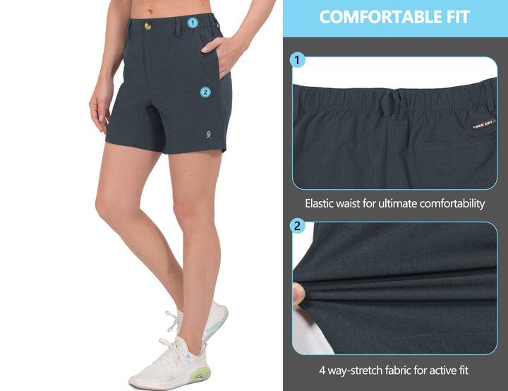 Women's Quick Dry Lightweight Stretch Bermuda Golf Shorts YZF US-DK
