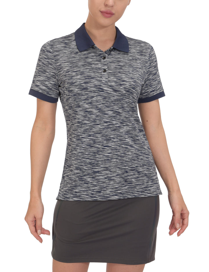 Women's Quick Dry Stretch Short Sleeve Golf Polo Shirt YZF US-DS