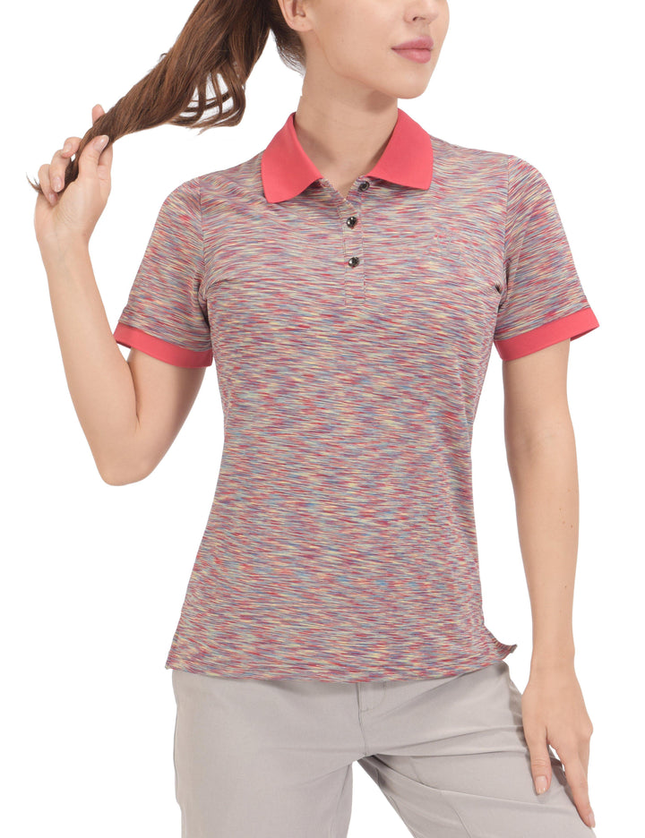 Women's Quick Dry Stretch Short Sleeve Golf Polo Shirt YZF US-DS