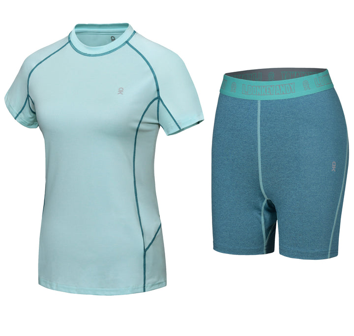 Women's Short Quick Dry Base Layer Underwear Set YZF US-DK-CS