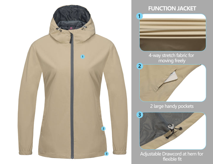 Women's Breathable UPF50+ Running Hood Jacket YZF US-DK