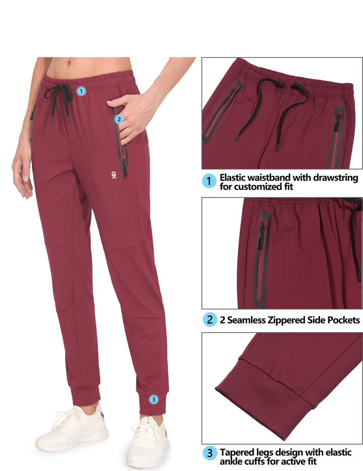 Women's Stretch Drawstring Elastic Cuff Jogging Pants YZF US-DK