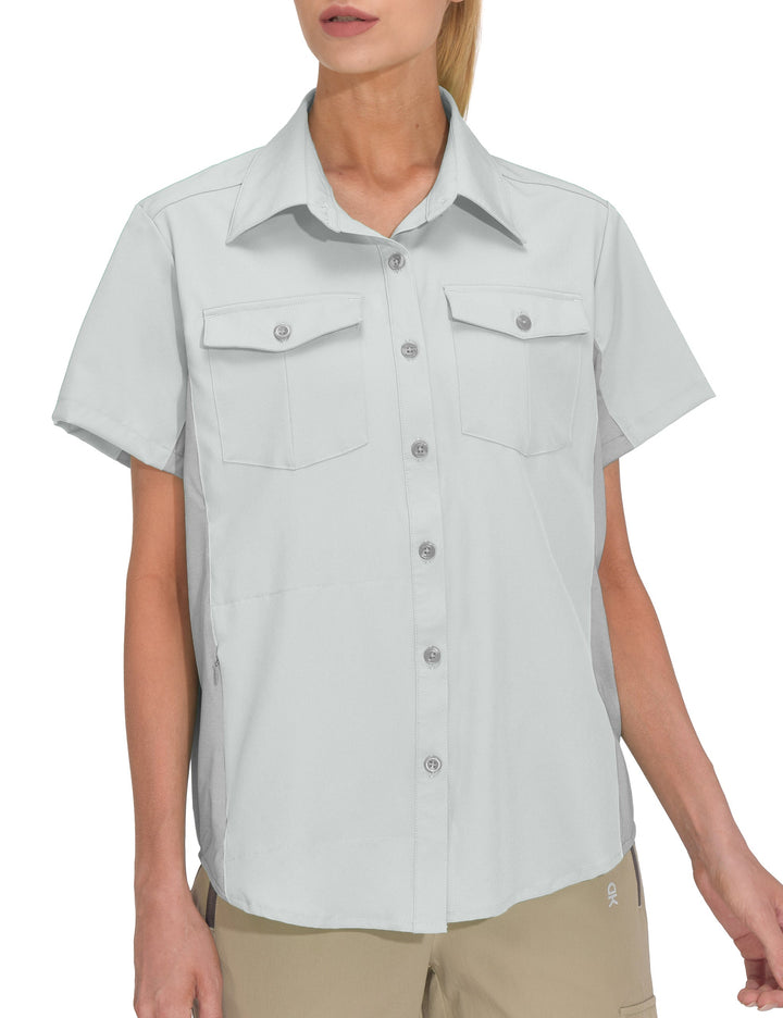 Women's Stretch Quick Dry UPF50+ Hiking Short Sleeve Shirt YZF US-DK