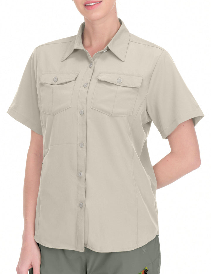 Women's Stretch Quick Dry UPF50+ Short Sleeve Shirt YZF US-DK
