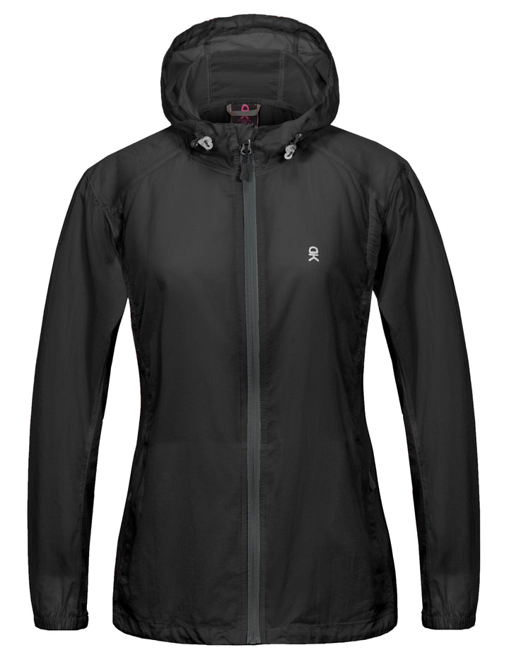 Women's UPF 50 Protection Lightweight Packable Running Jacket YZF US-DK